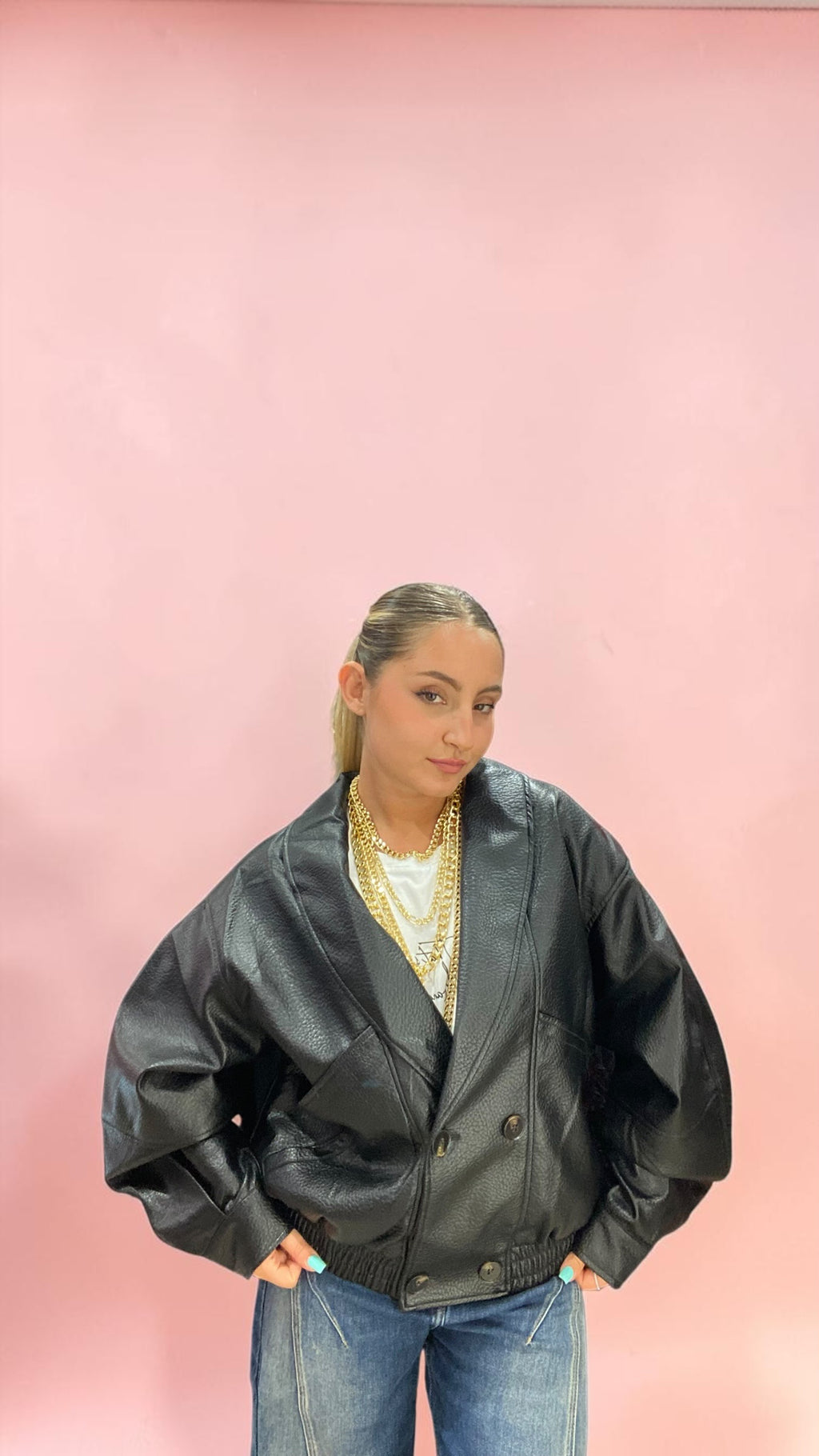 Bomber in pelle