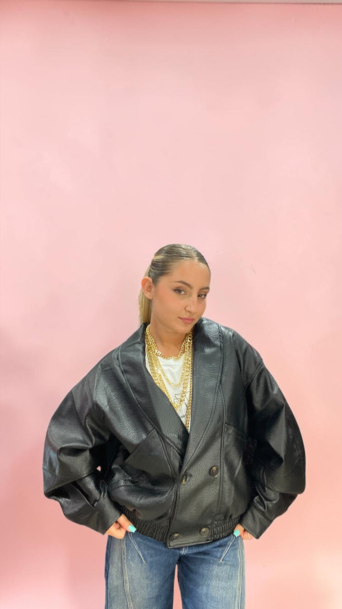 Bomber in pelle