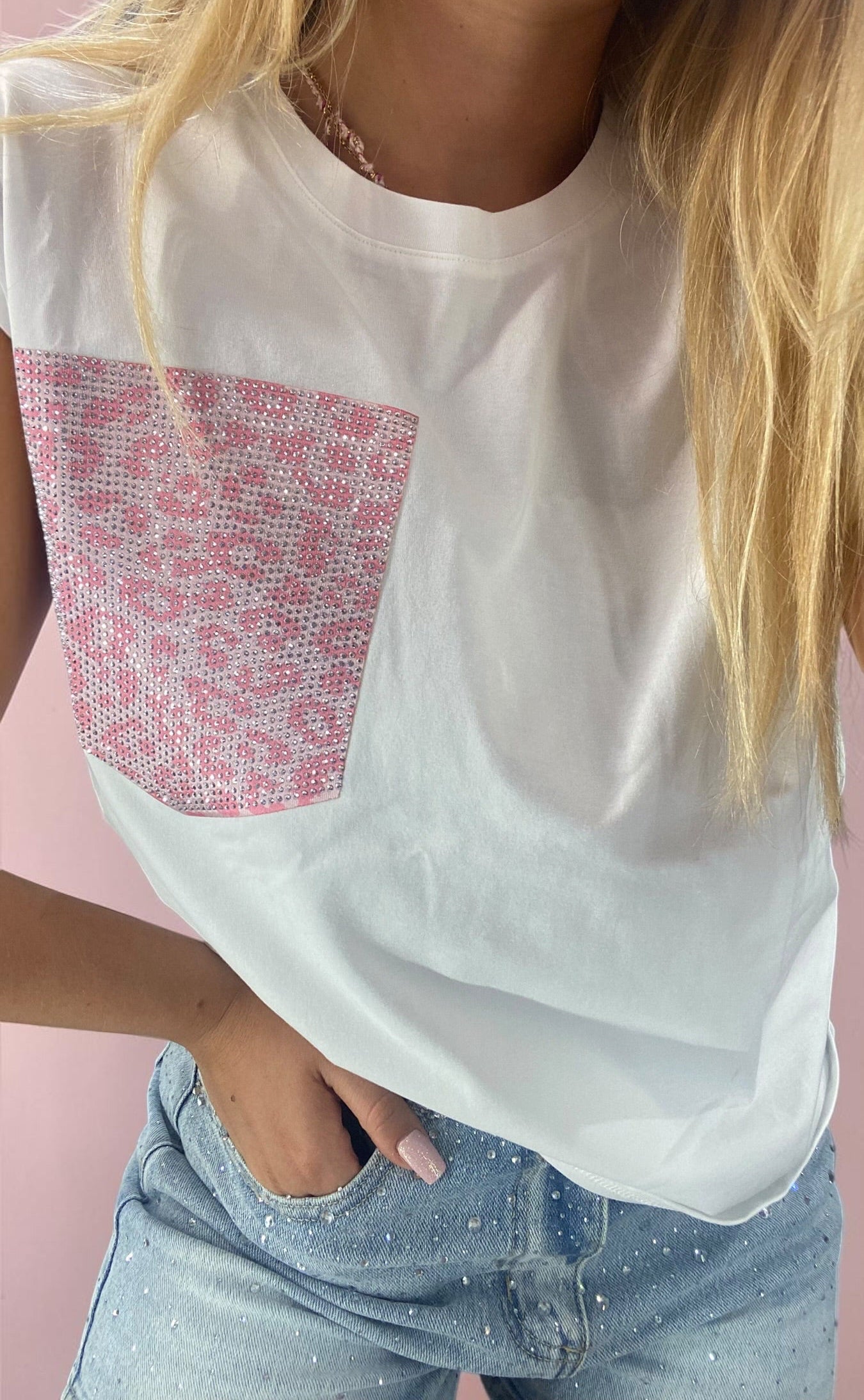 Maglia strass🎀🩷✨