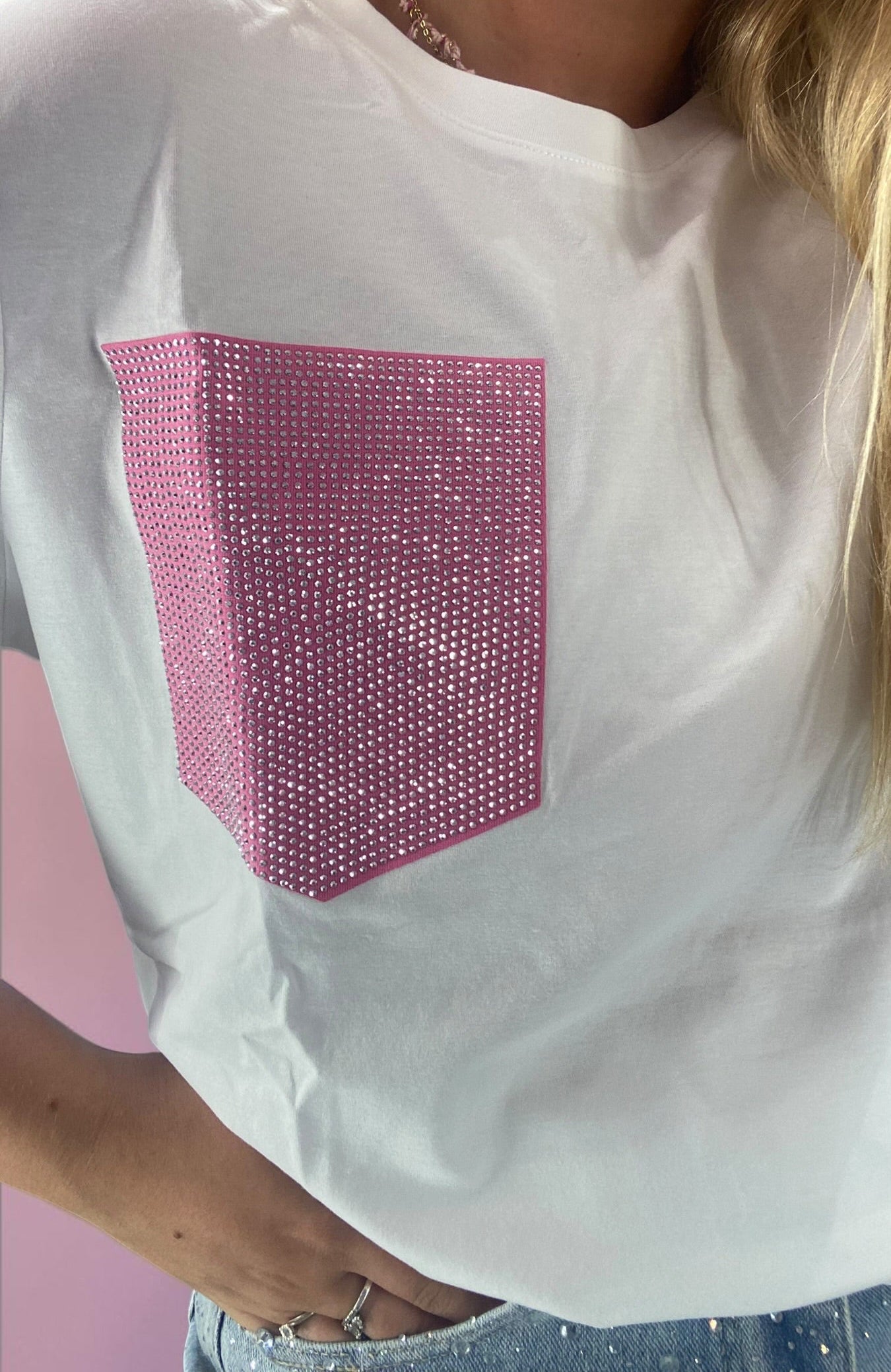 Maglia strass🎀🩷✨