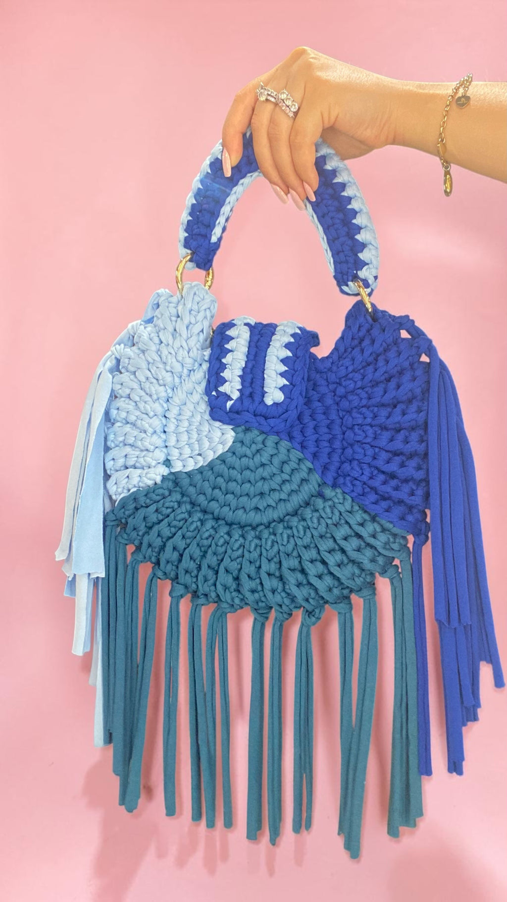 Borsa a maglia con frange 🎀🥐