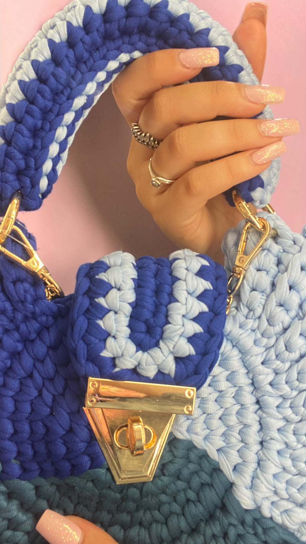 Borsa a maglia con frange 🎀🥐