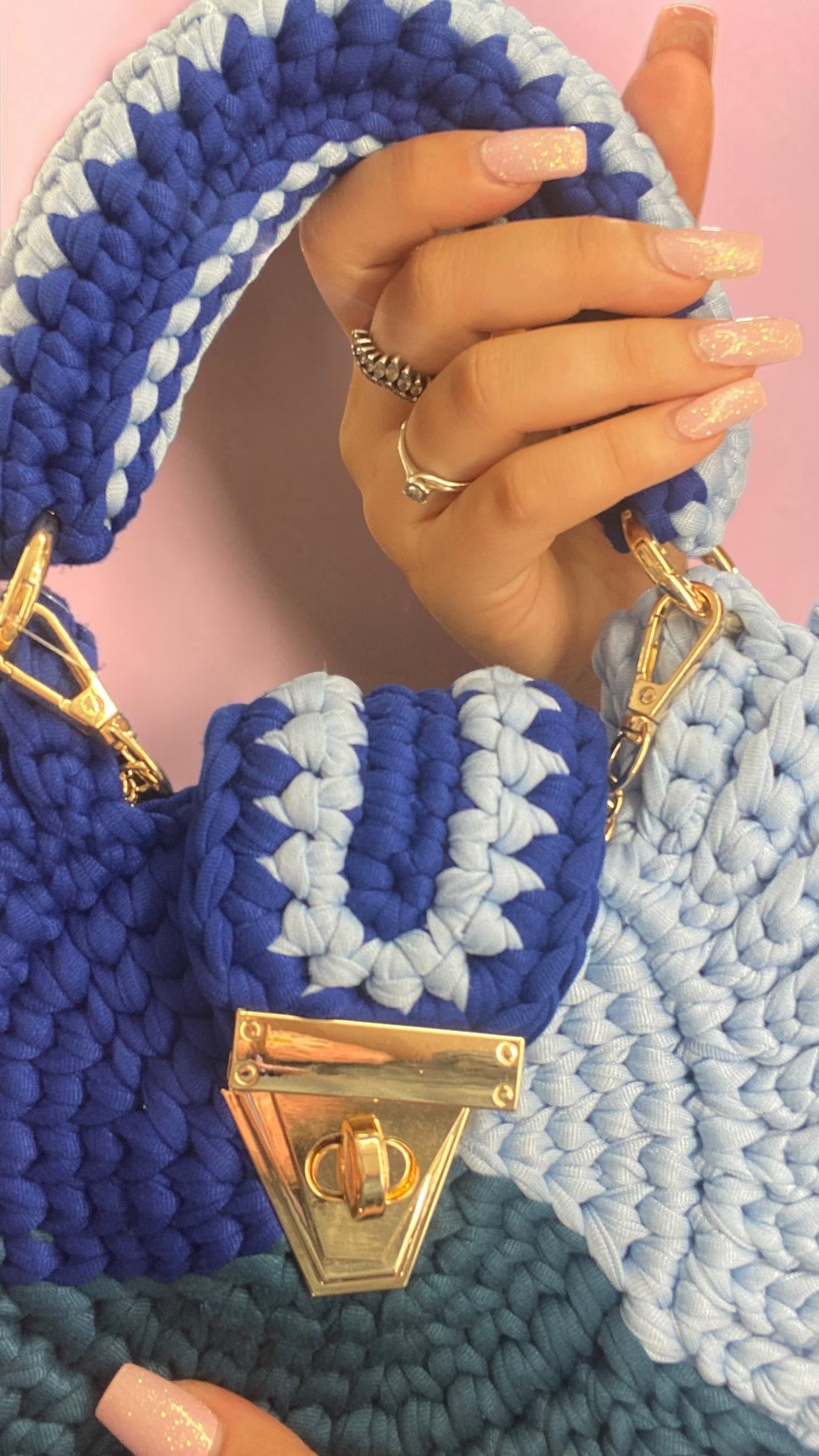 Borsa a maglia con frange 🎀🥐