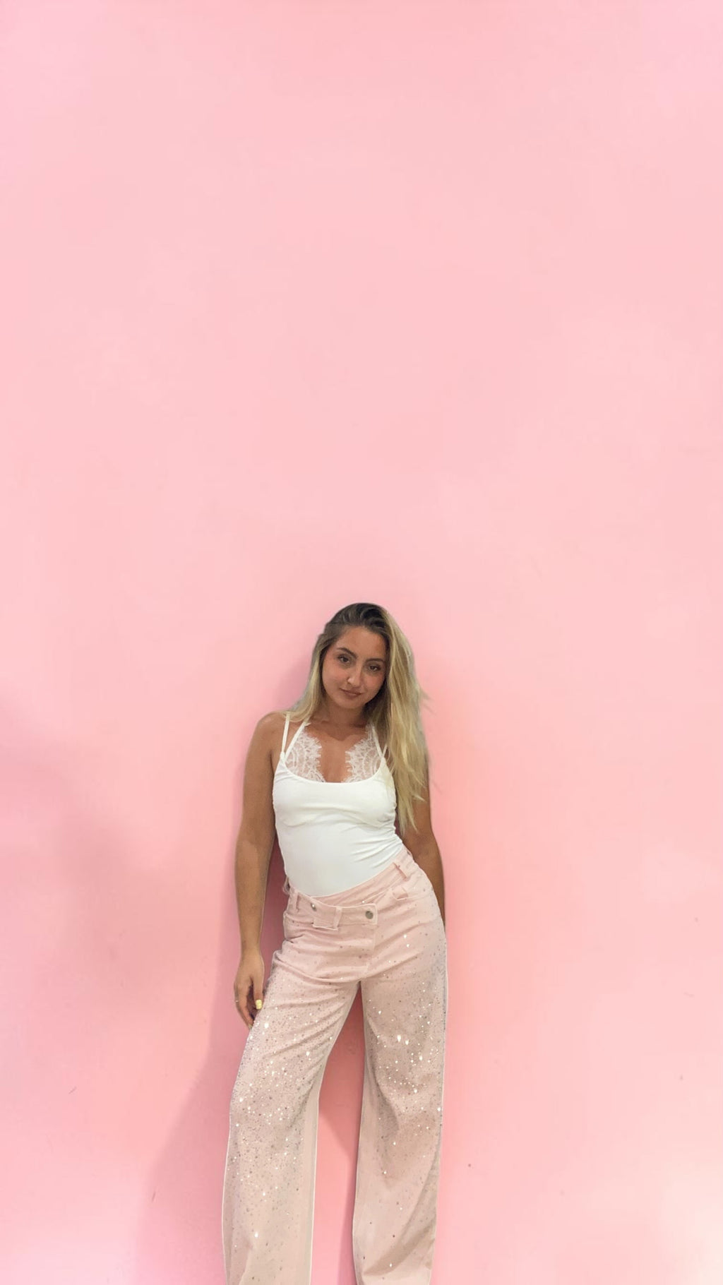 Jeans strass pink 🎀